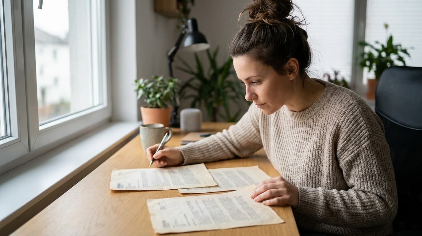 Iemand vergelijkt meerdere offertes aan een bureau